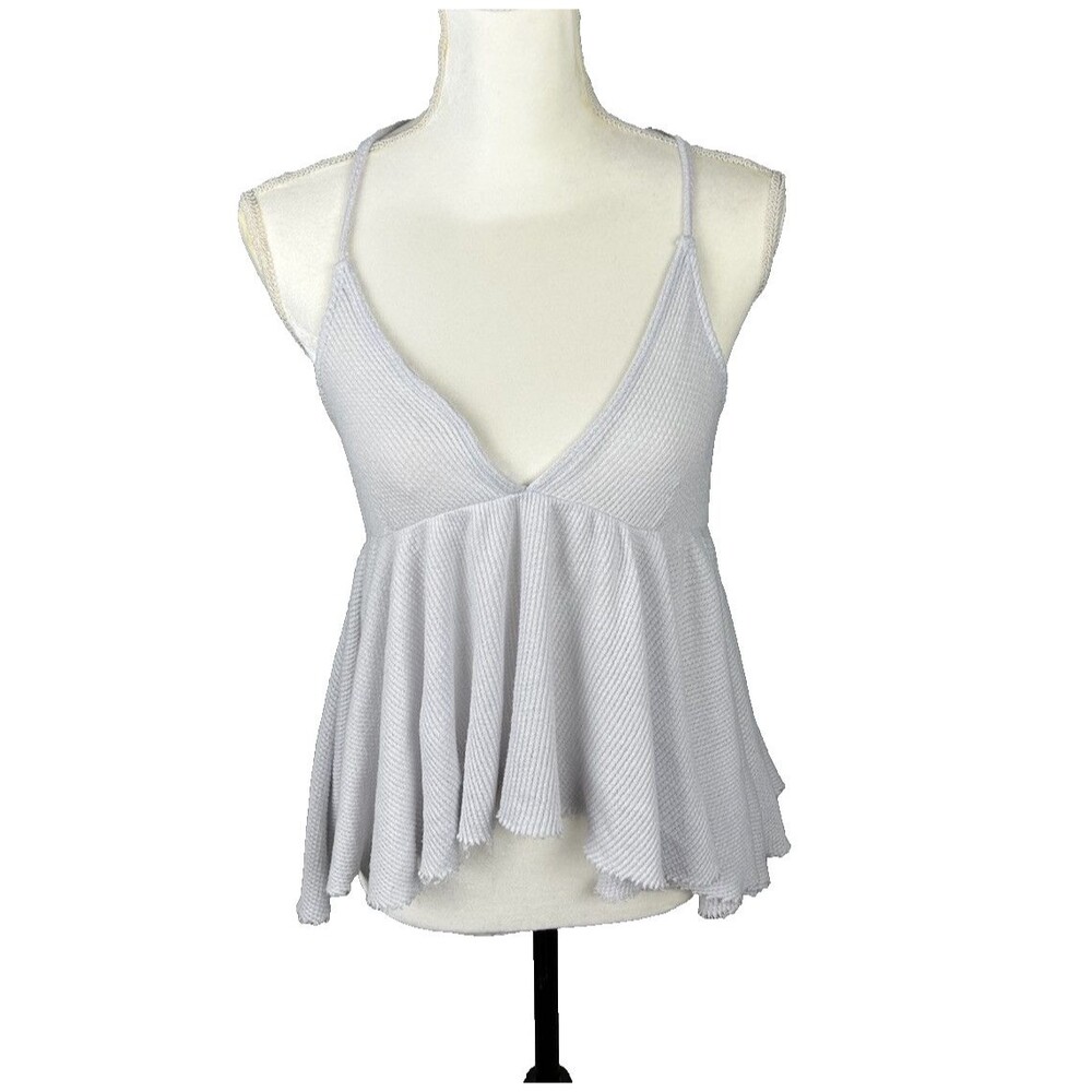 Urban Outfitters Womens Size Small Lola Waffle Knit Babydoll V-neck Tank Top